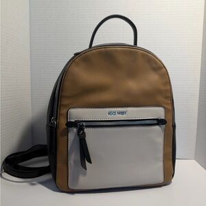 Nine West Tan and Gray Backpack